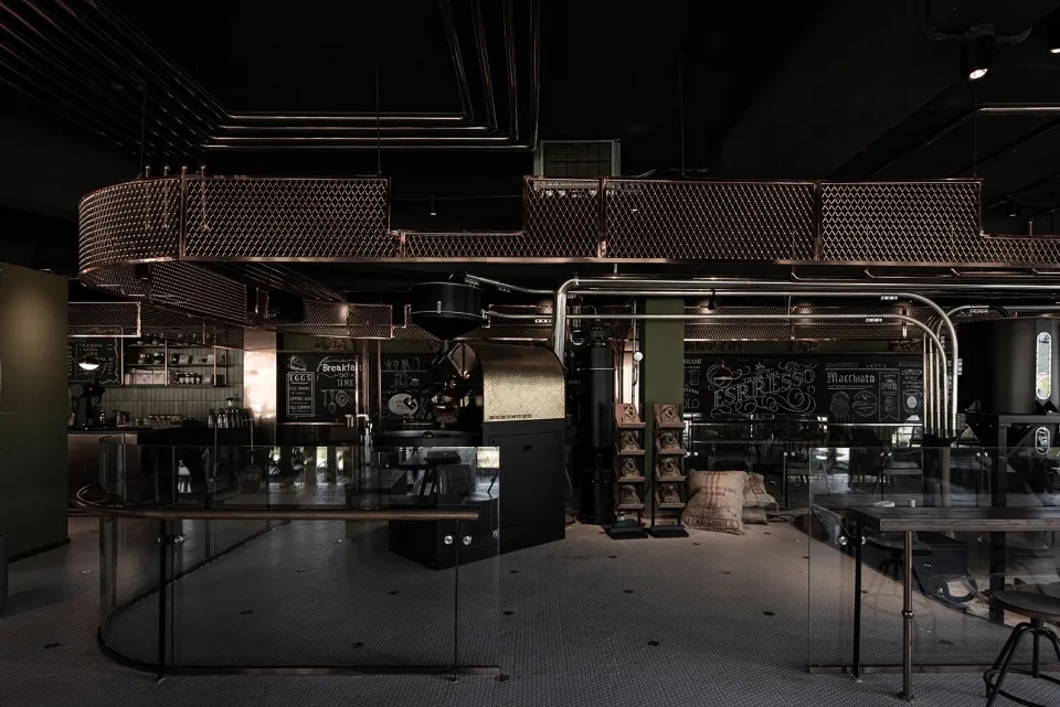 兴安硬核的金属质感，让这个杭州餐饮空间设计绝了
